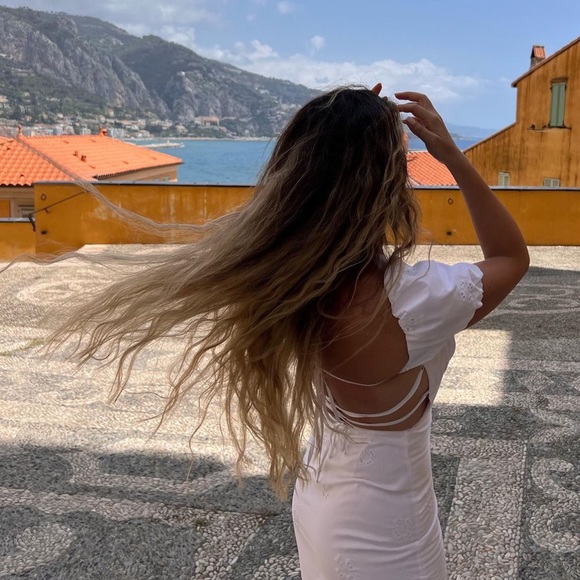 Zara White Openwork Embroidered Dress - Picture 7 of 17